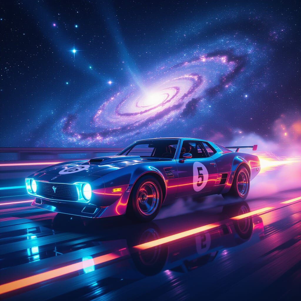 Cosmic Racer Navigates Psychedelic Sci-Fi Dreamscape