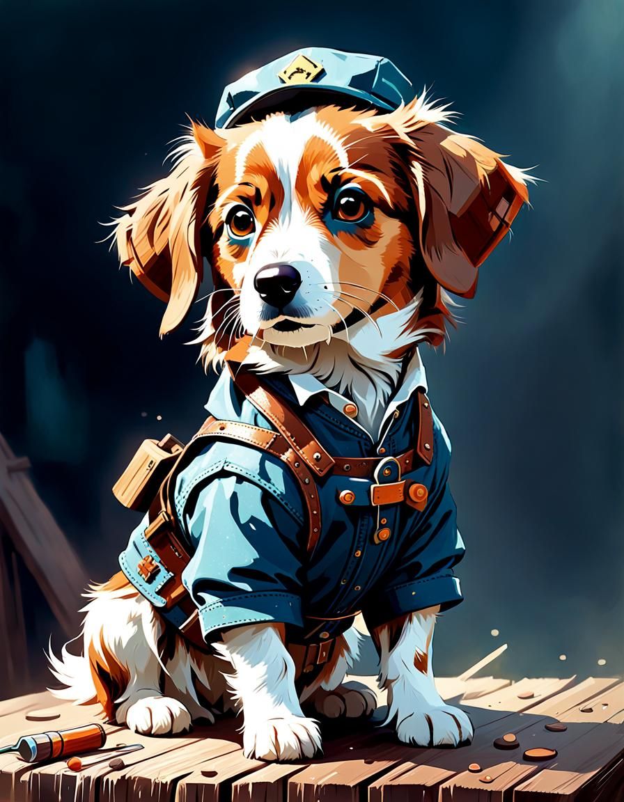Carpenter Kooikerhondje: A Digital Art Concept