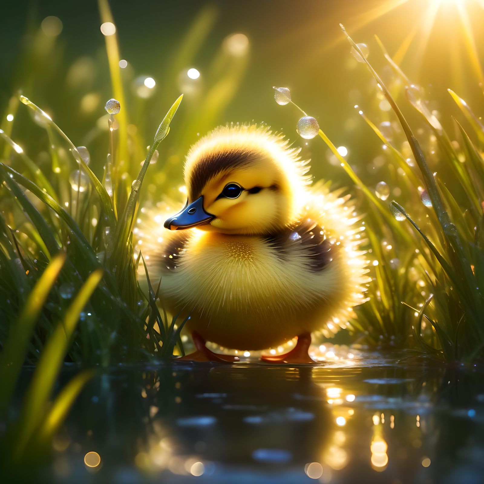 Duckling in Dew