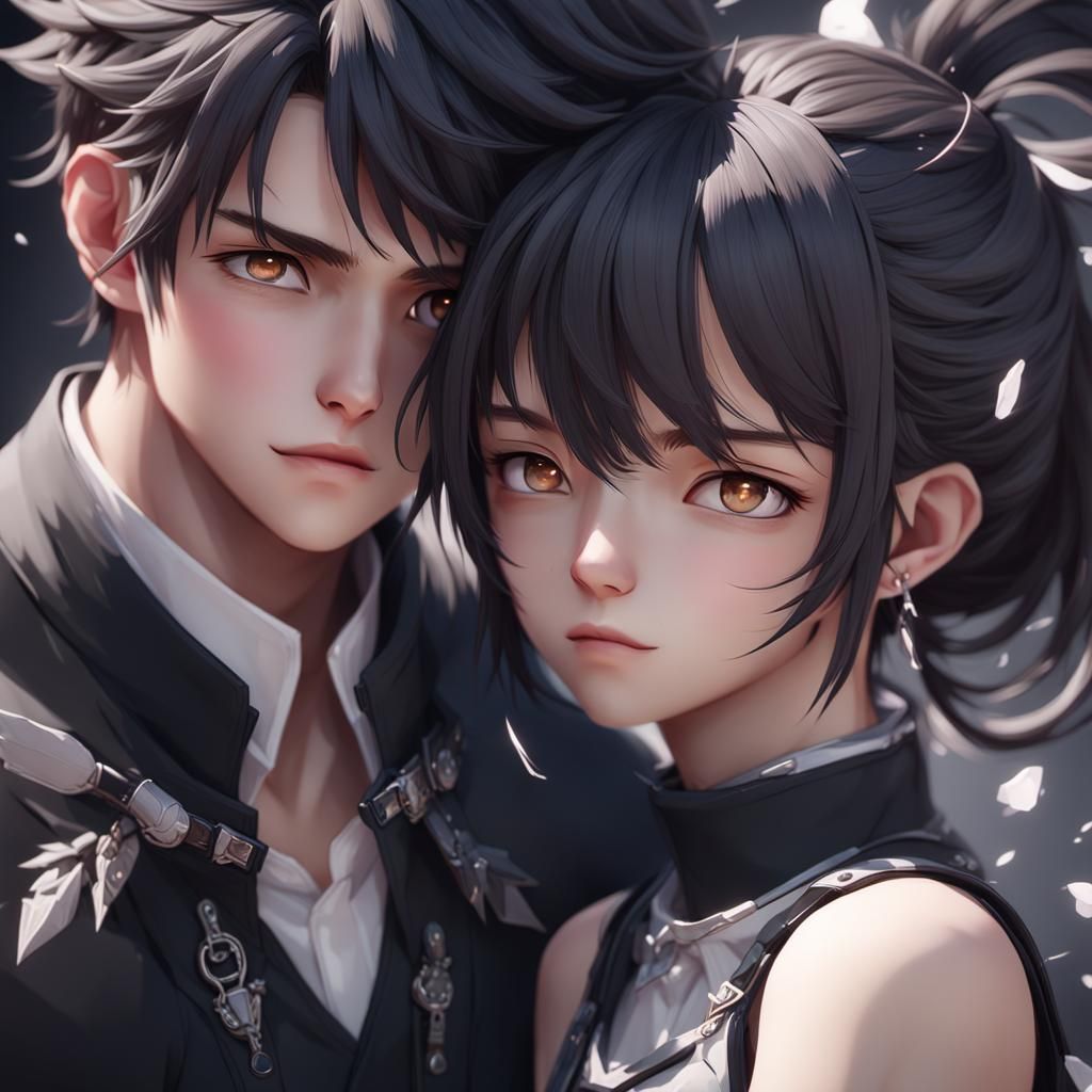 Intense Anime Character Rendered in 3D