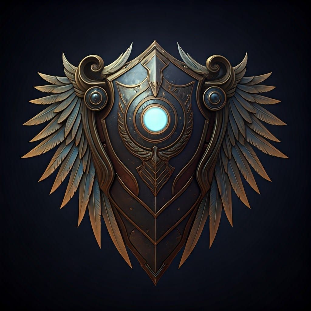 Majestic Divine Shield in Anime 3D Art Style