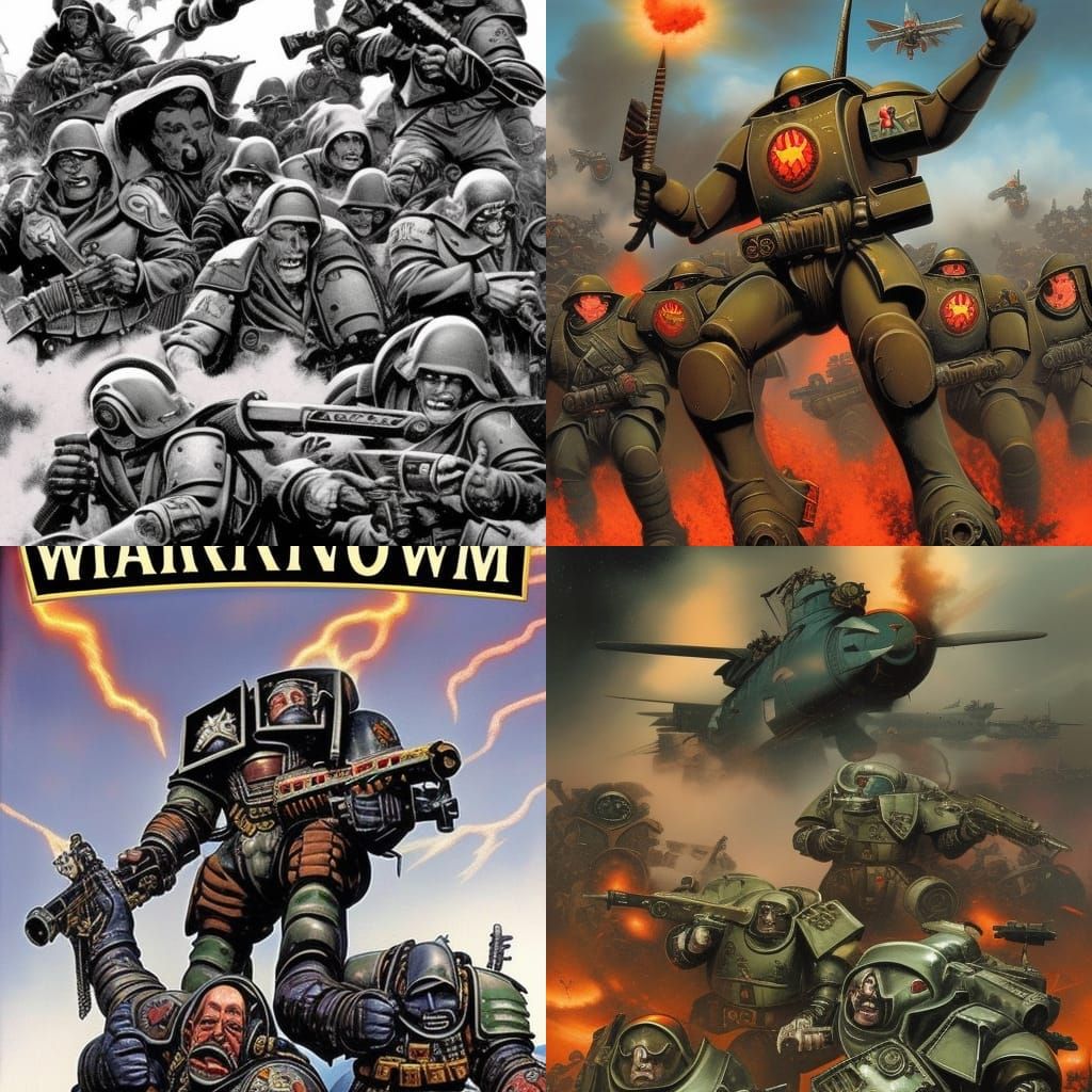 Warhammer 40K Meets WWII: Comic Book Art