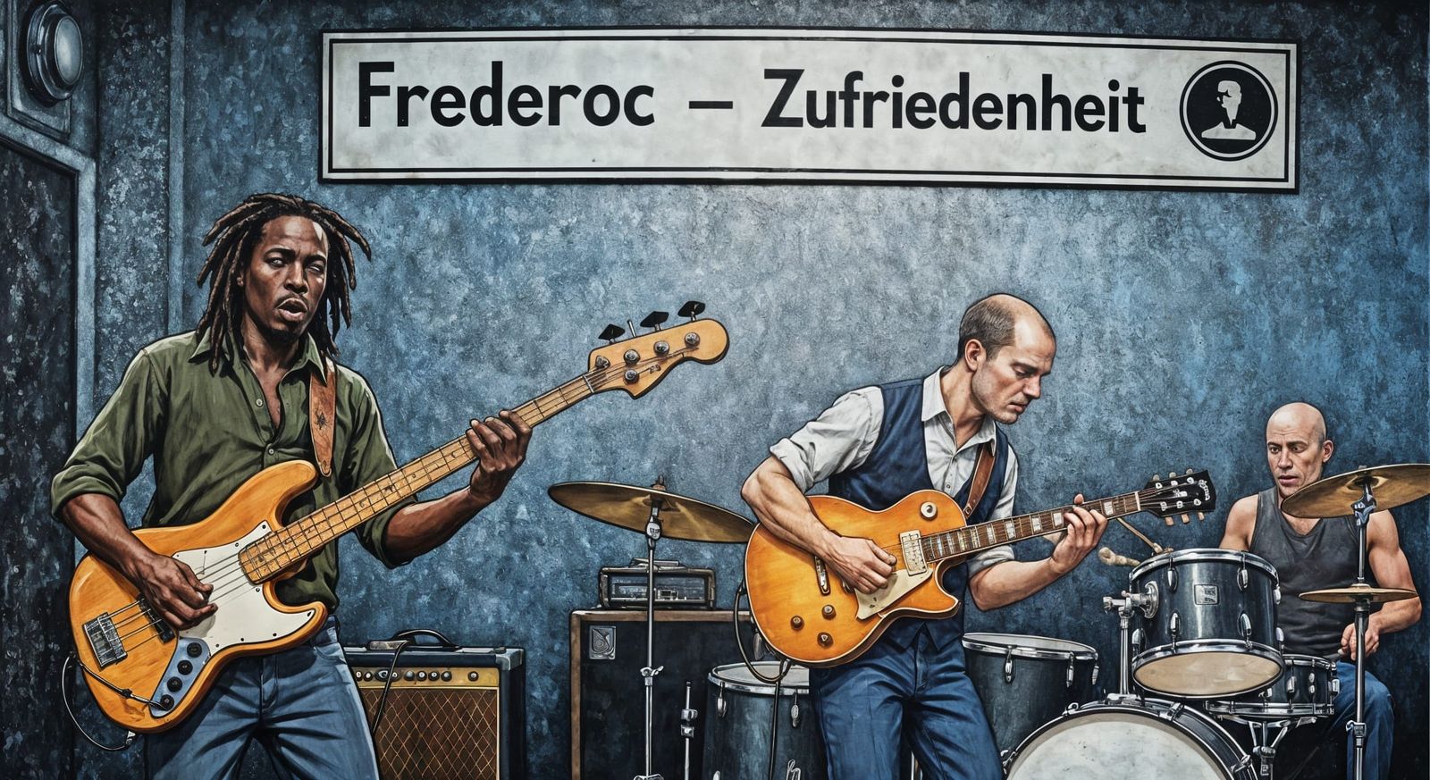 40s Blues Band in Smoky Bar