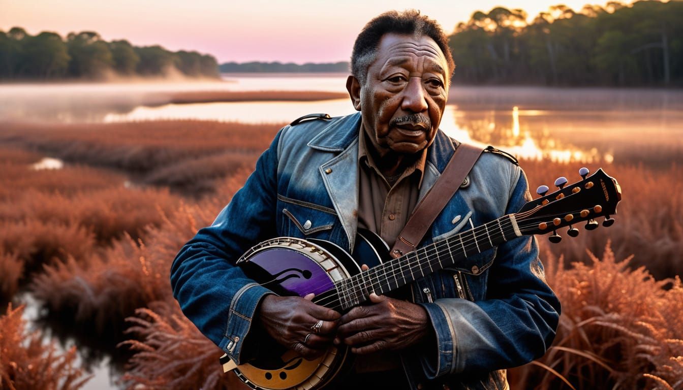 Muddy Waters in Sunset Mist