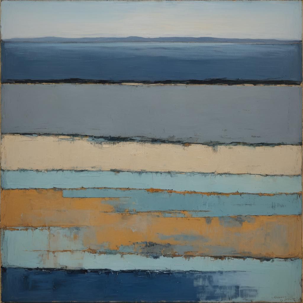 Abstract Ocean Meadow in Rothko Style