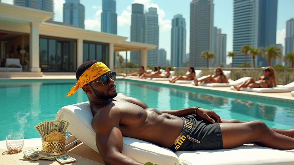 Sleek Gangster in Luxury Villa Setting