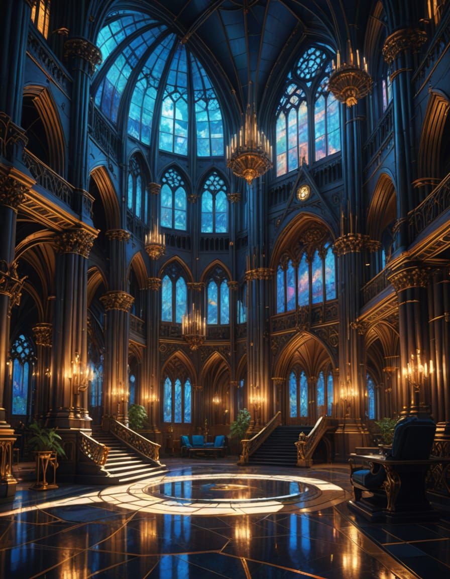 Harmonic Cathedral in Dreamlike Surreal Art Style