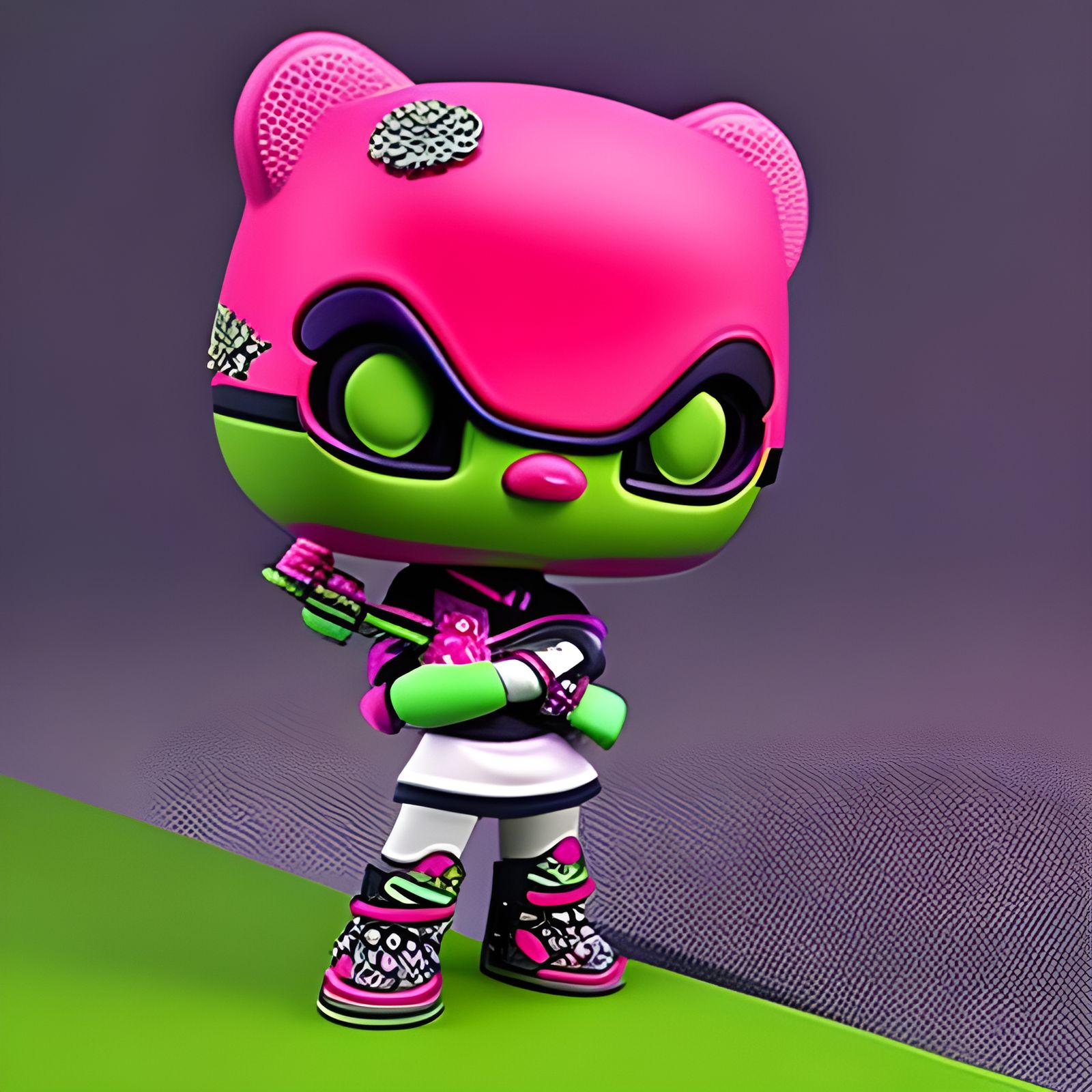 Cyberpunk Hello Kitty in 2099 City Night