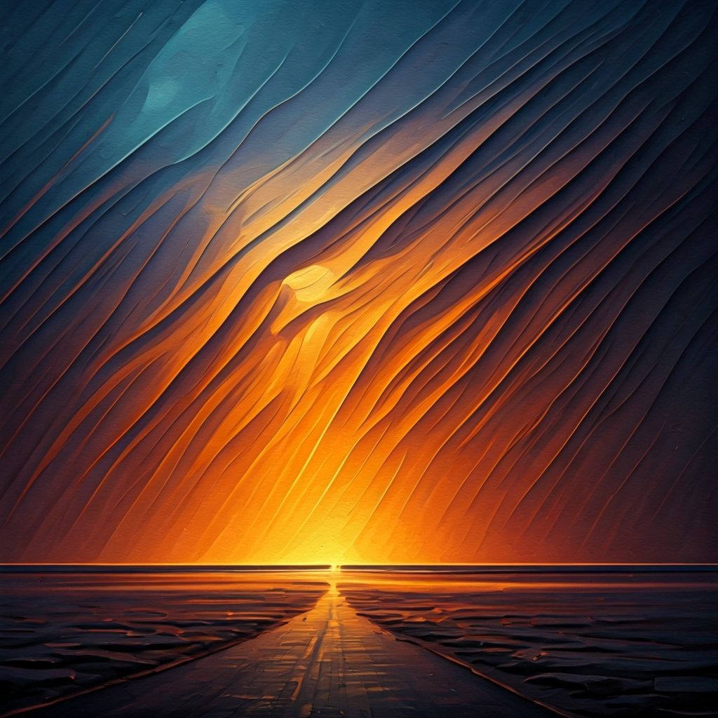 Impasto Gouache Art: Illusion of Wind and Approaching Storm