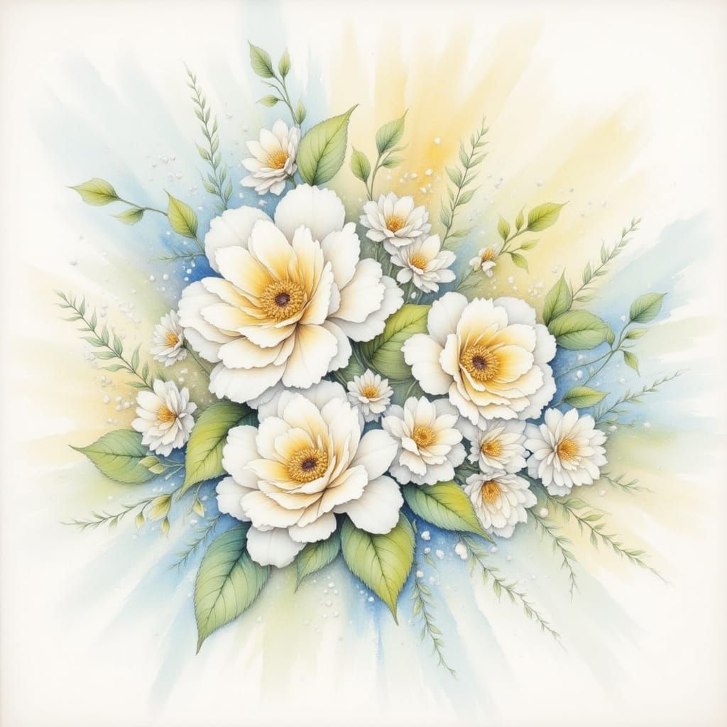 Impressionist Fashion Portrait in Expressive Watercolor Styl...