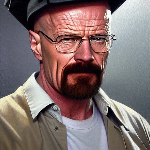 Walter White Portrait in Oil Paint