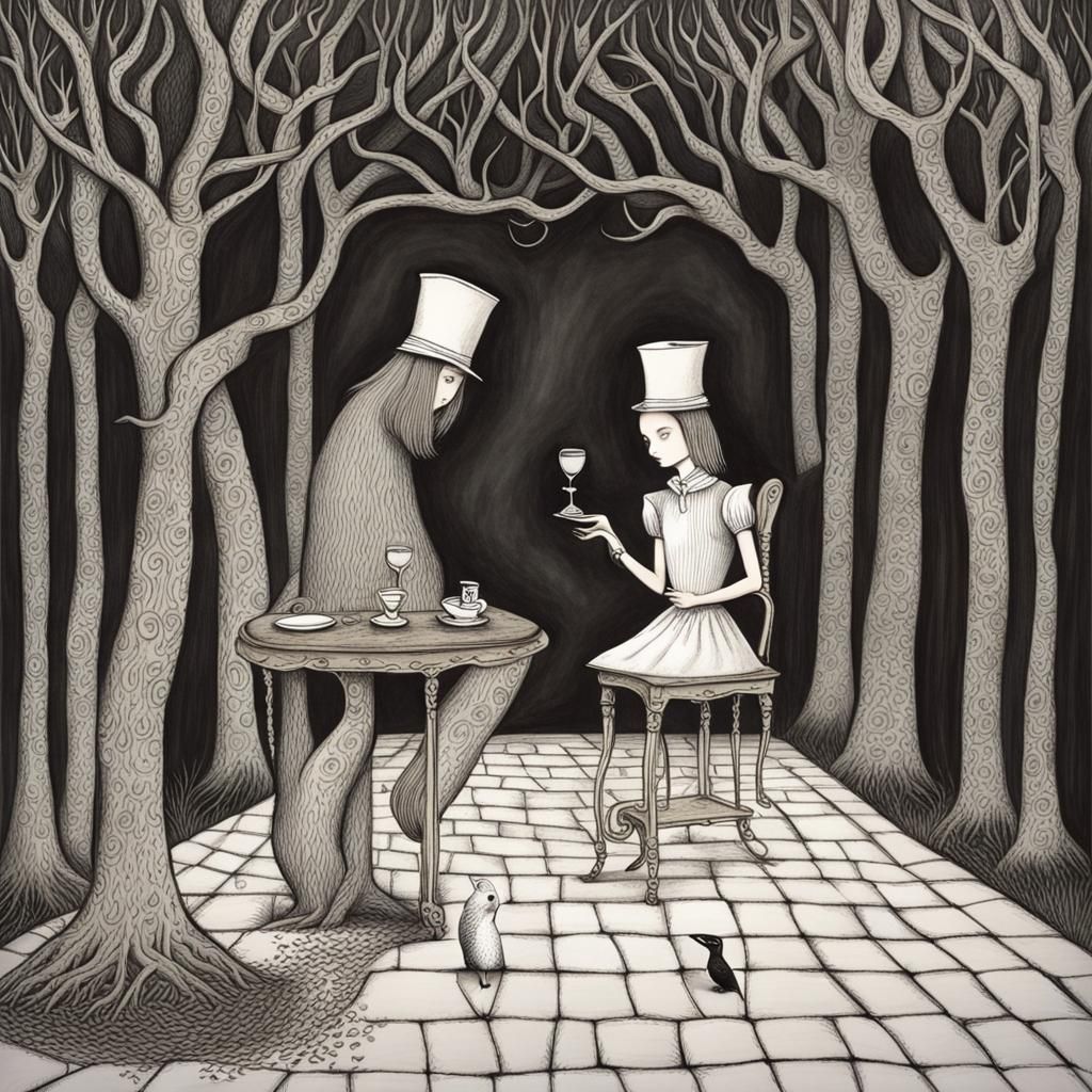 Surreal Wonderland Through the Looking Glass