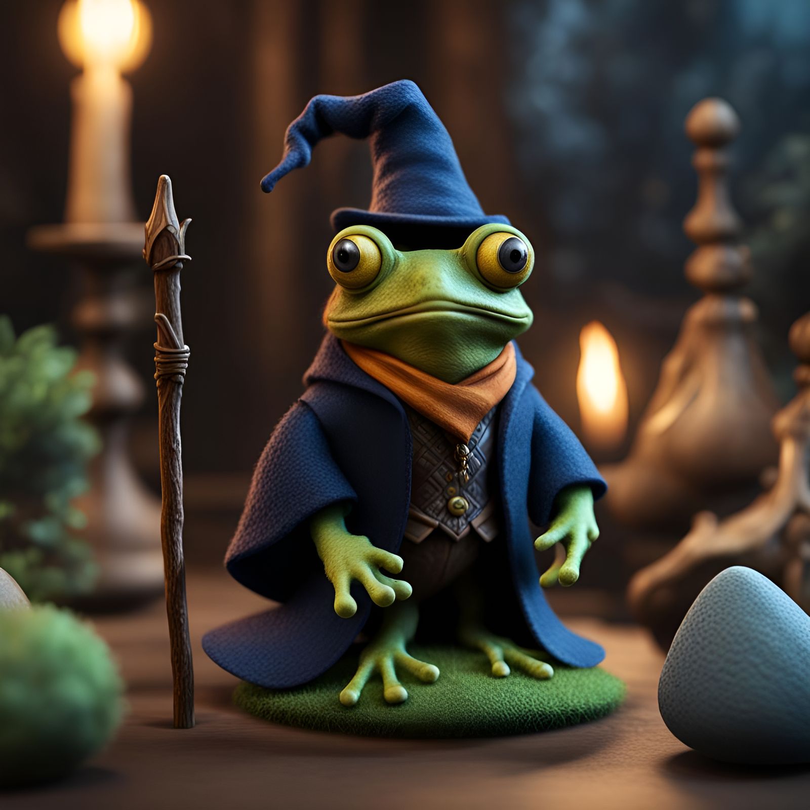 Harry Potter Frog Wizard Miniature: Detailed Fantasy Art