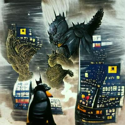 Abstract Cityscape with Geometric Shapes