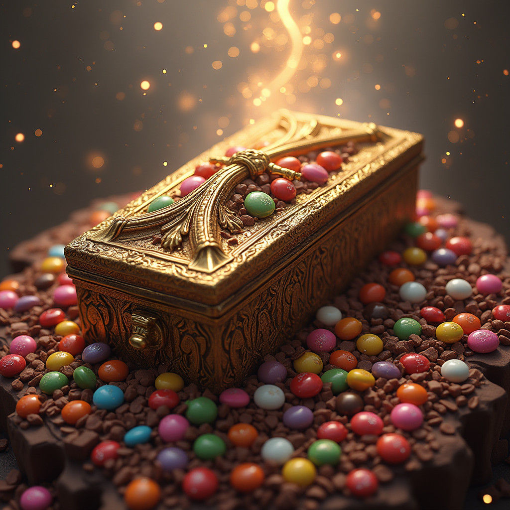 Chocolate Funeral: A Fantasy Scene in Ornate Detail