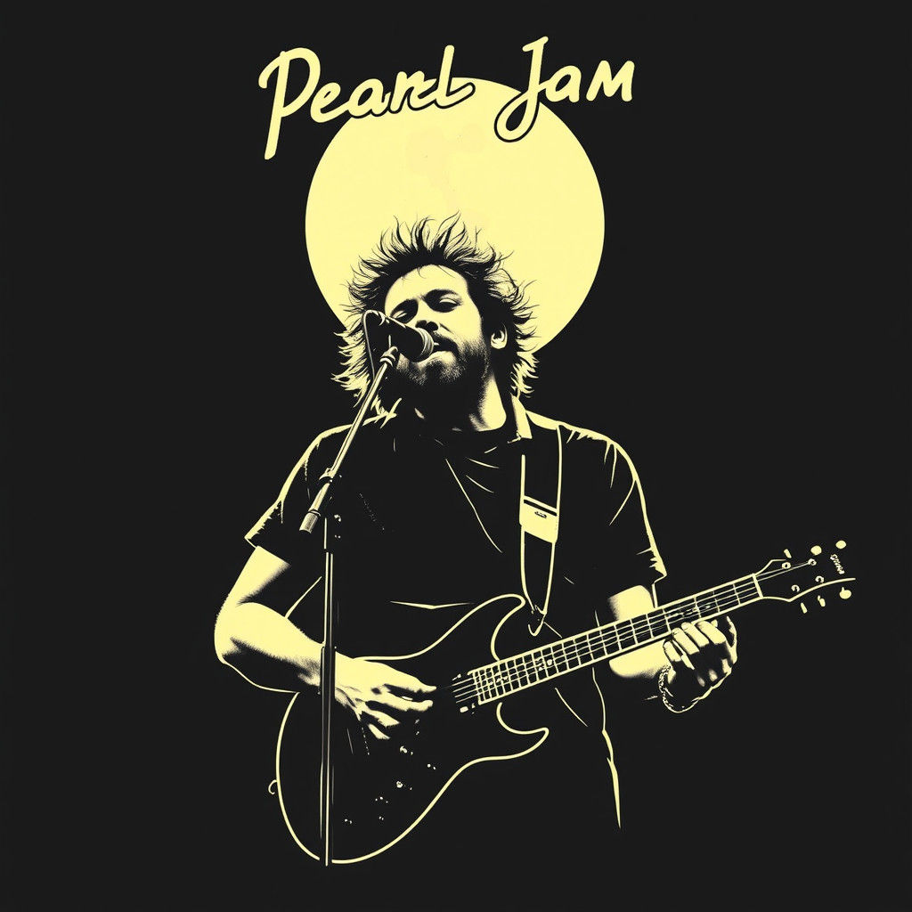 Evocative AI Rendition of Pearl Jam's Black