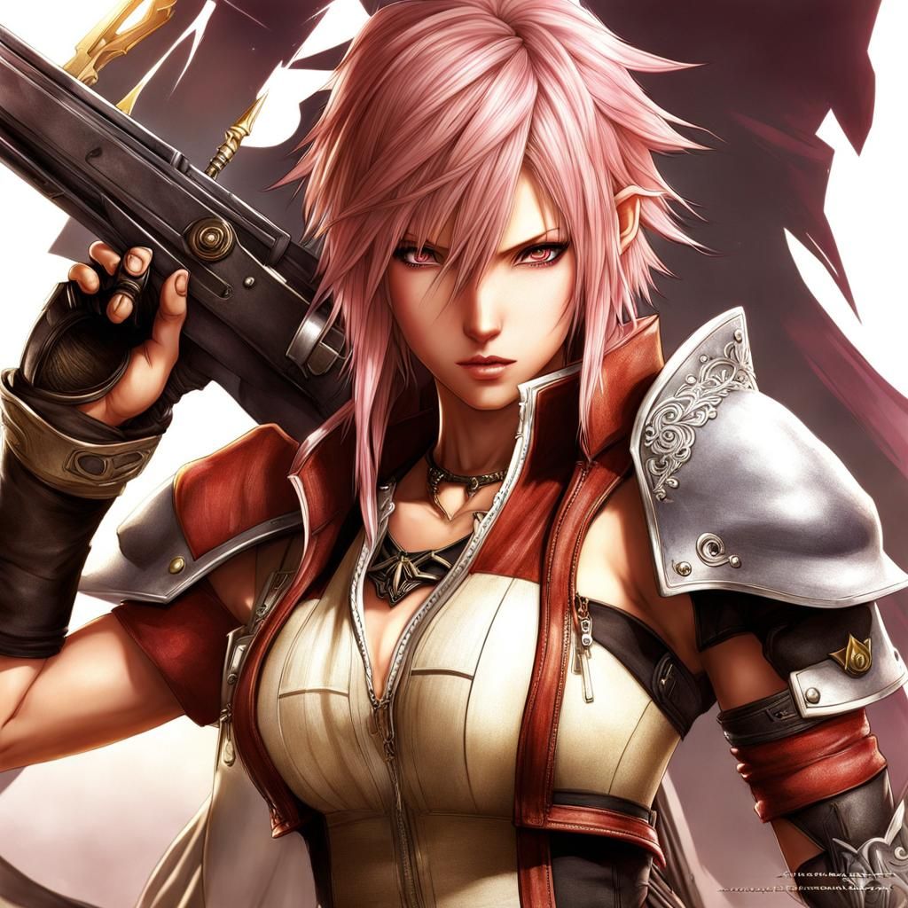 Anime-Style Warrior Ready for Battle