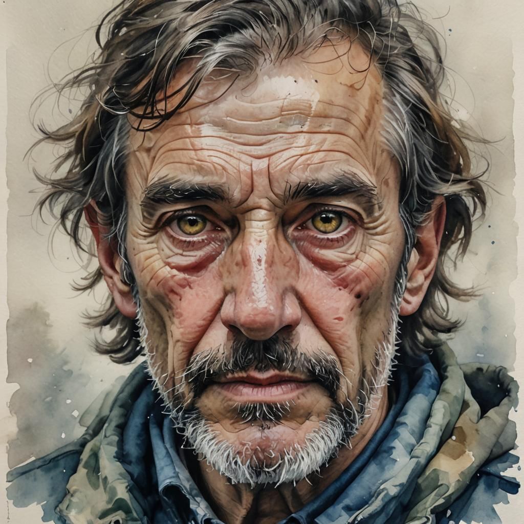 Surreal Portrait with Musical Notes in Monochromatic Tones