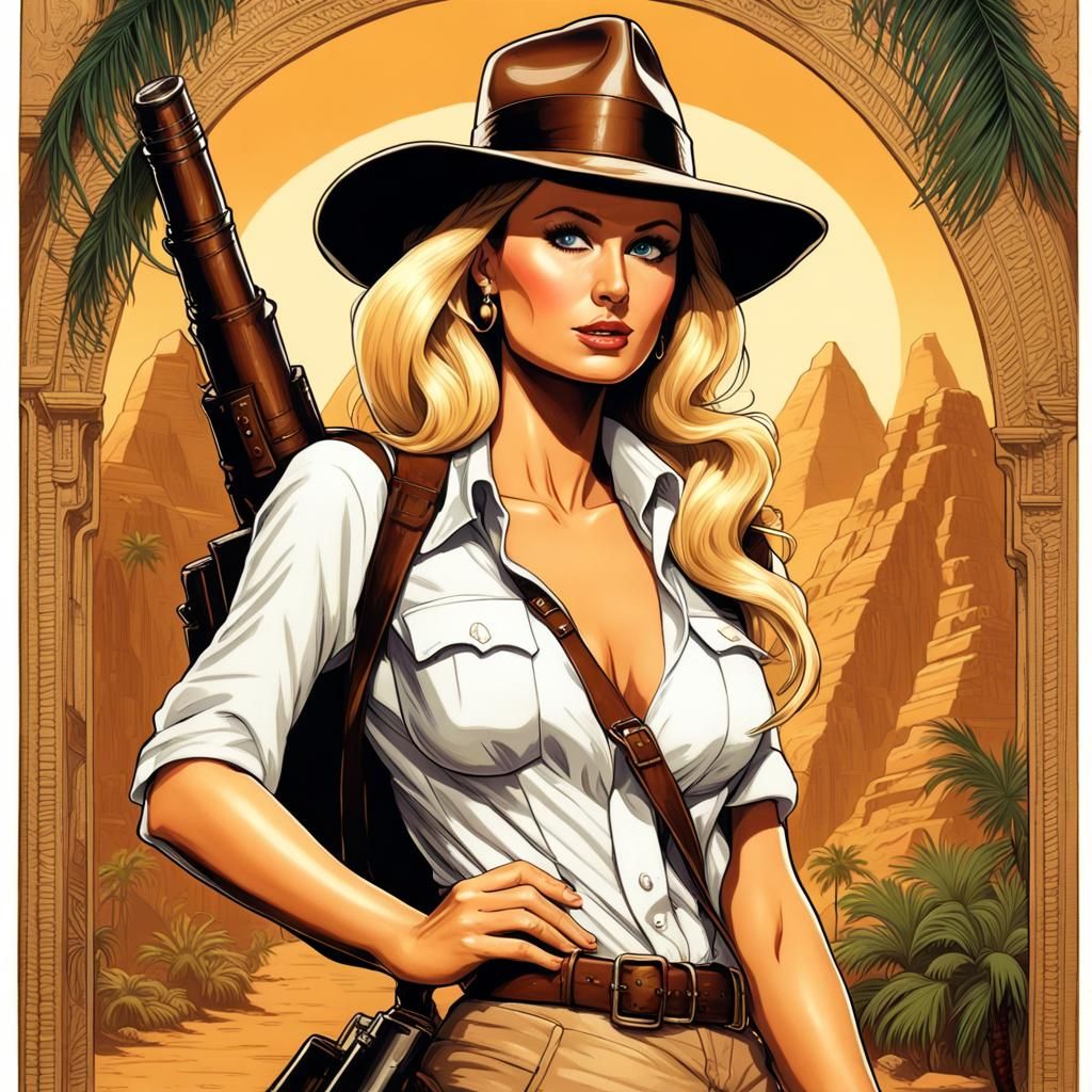 Paris Hilton as 1930s Adventure Archaeologist