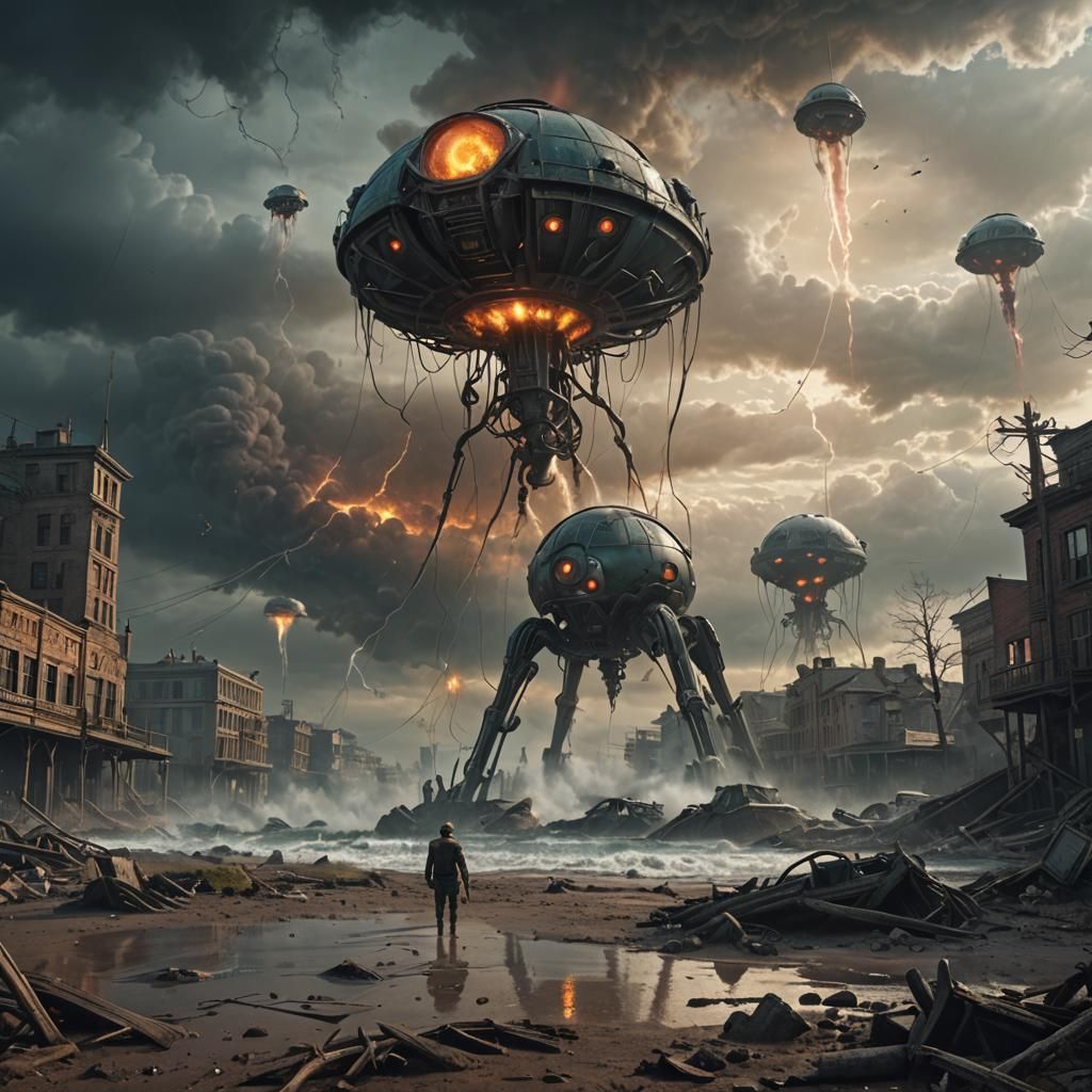 War of the Worlds Cloud Vortex Matte Painting