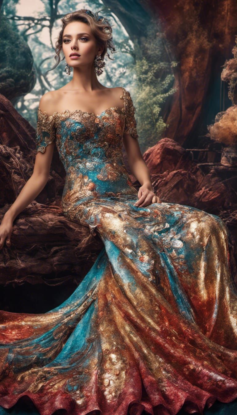 Glittery galaxy gown