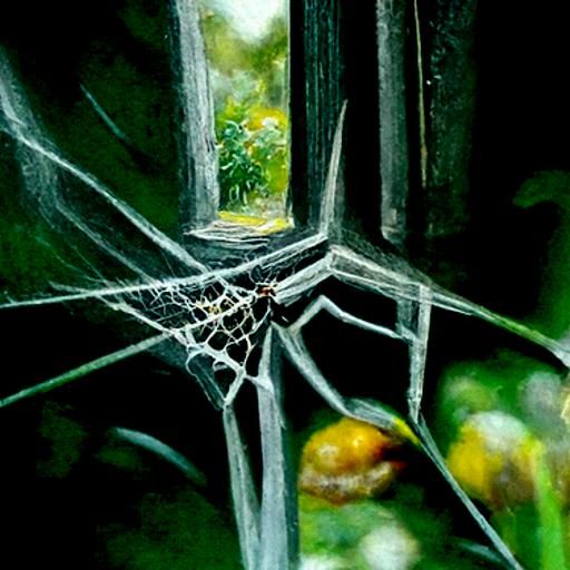 Spiderweb in Oil Paint Style