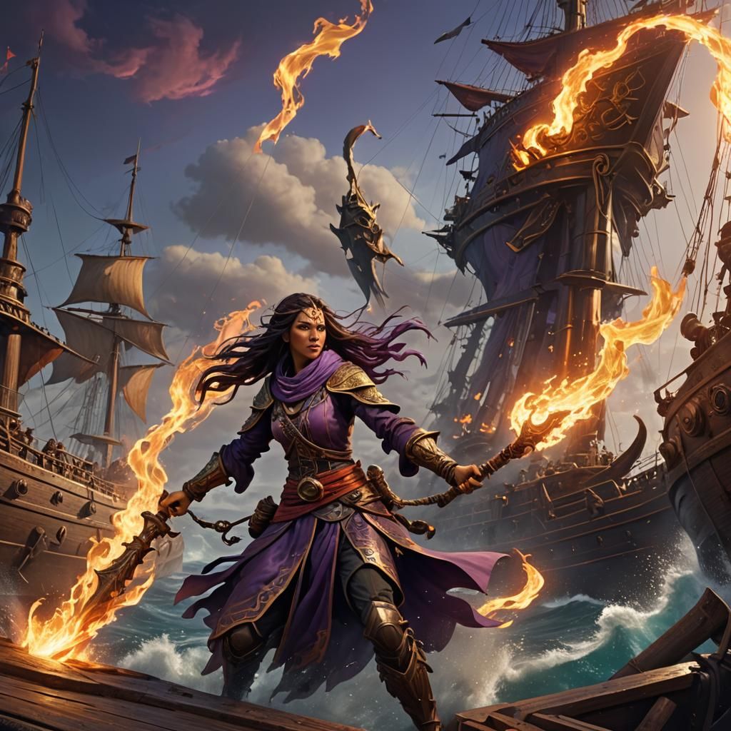 Desert Druid Battles On High Seas