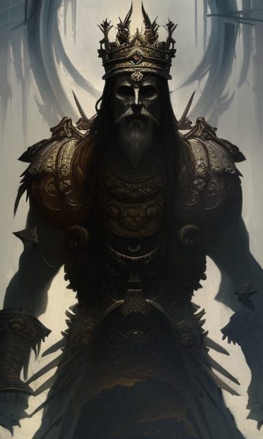 Ancient Undead King in Dark Fantasy Style