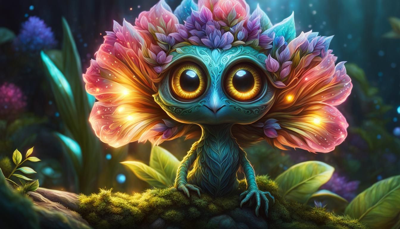 Beautiful Magic plant creature, dnd character, Hyperrealisti...