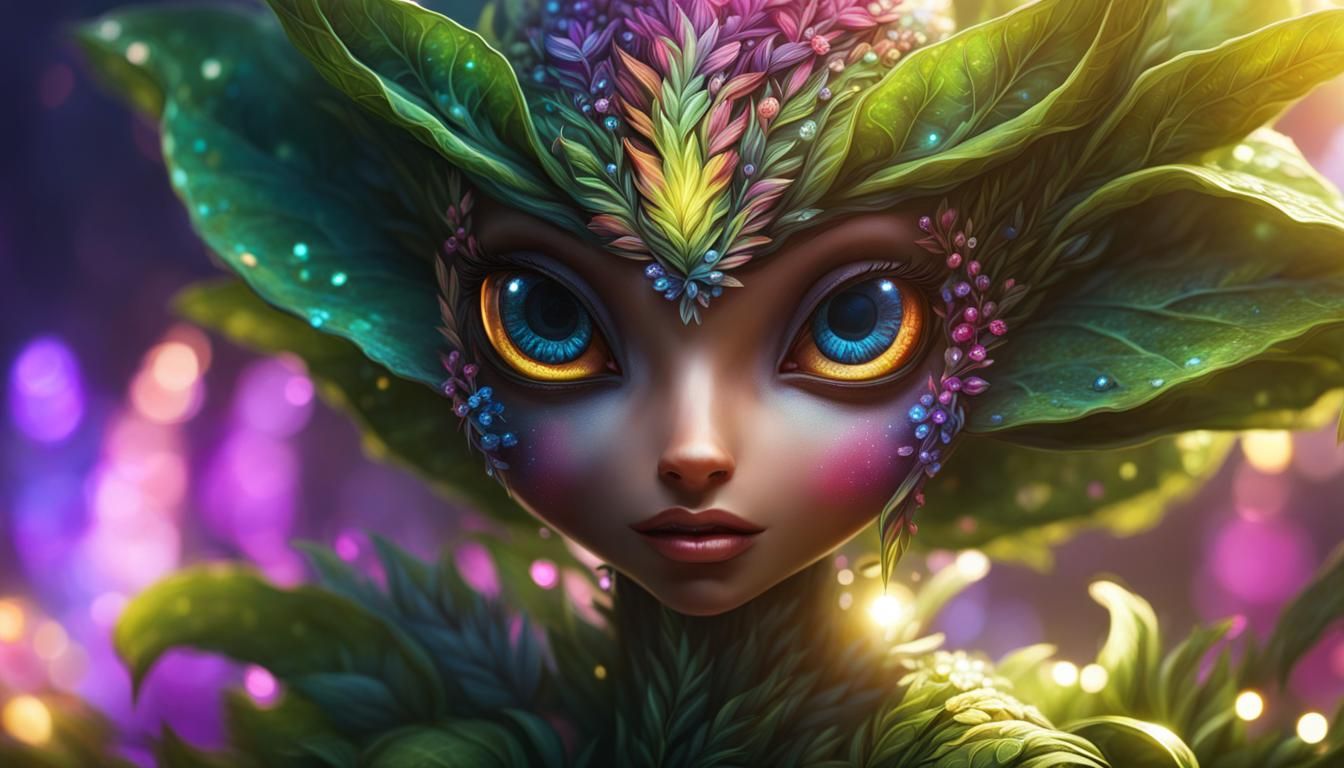 Beautiful Magic plant creature, dnd character, Hyperrealisti...