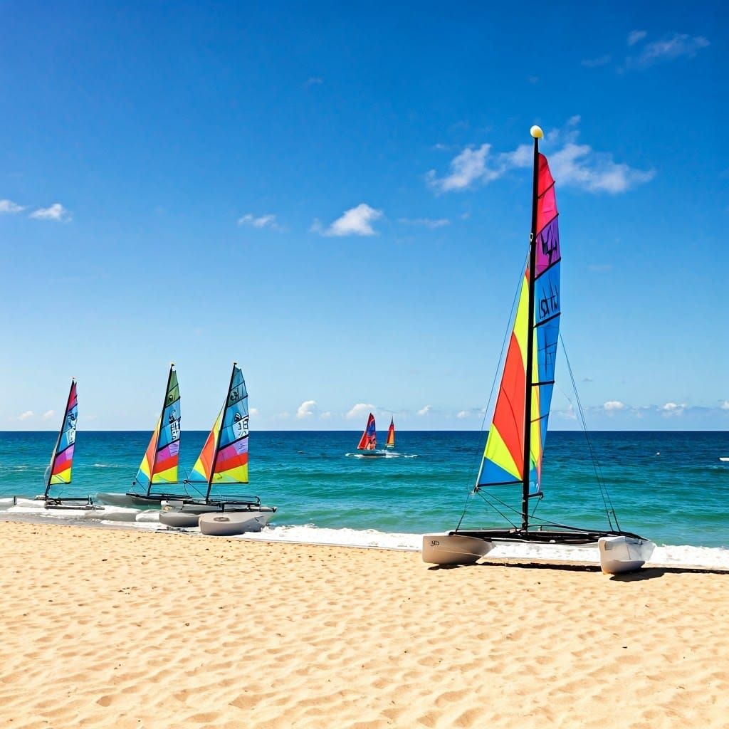 Vibrant Regatta Scene at Hobie Beach