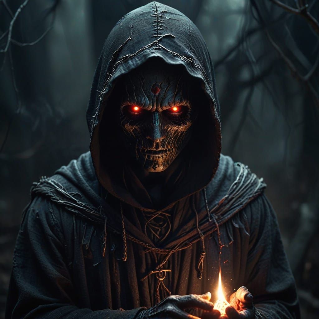 Mysterious Figure in Dark Robes Unveils Ominous Power