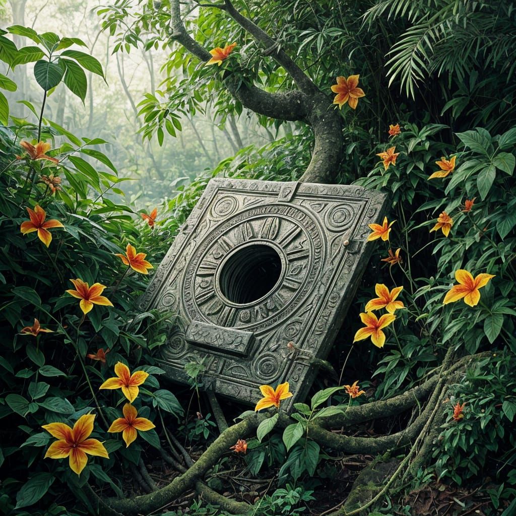 Ancient Artifact Discovered in Lush Green Jungle