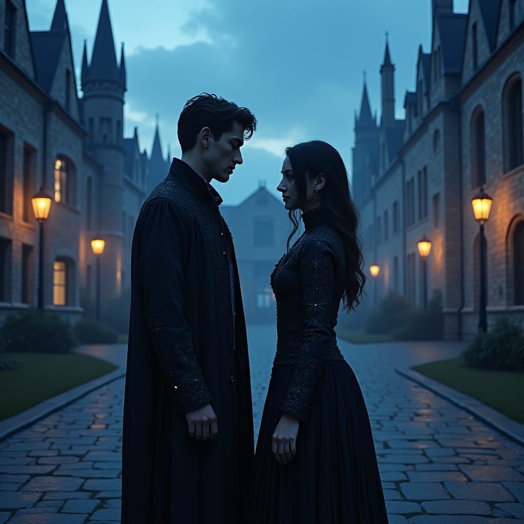 Haven University at Dusk: Shadows and Sparks