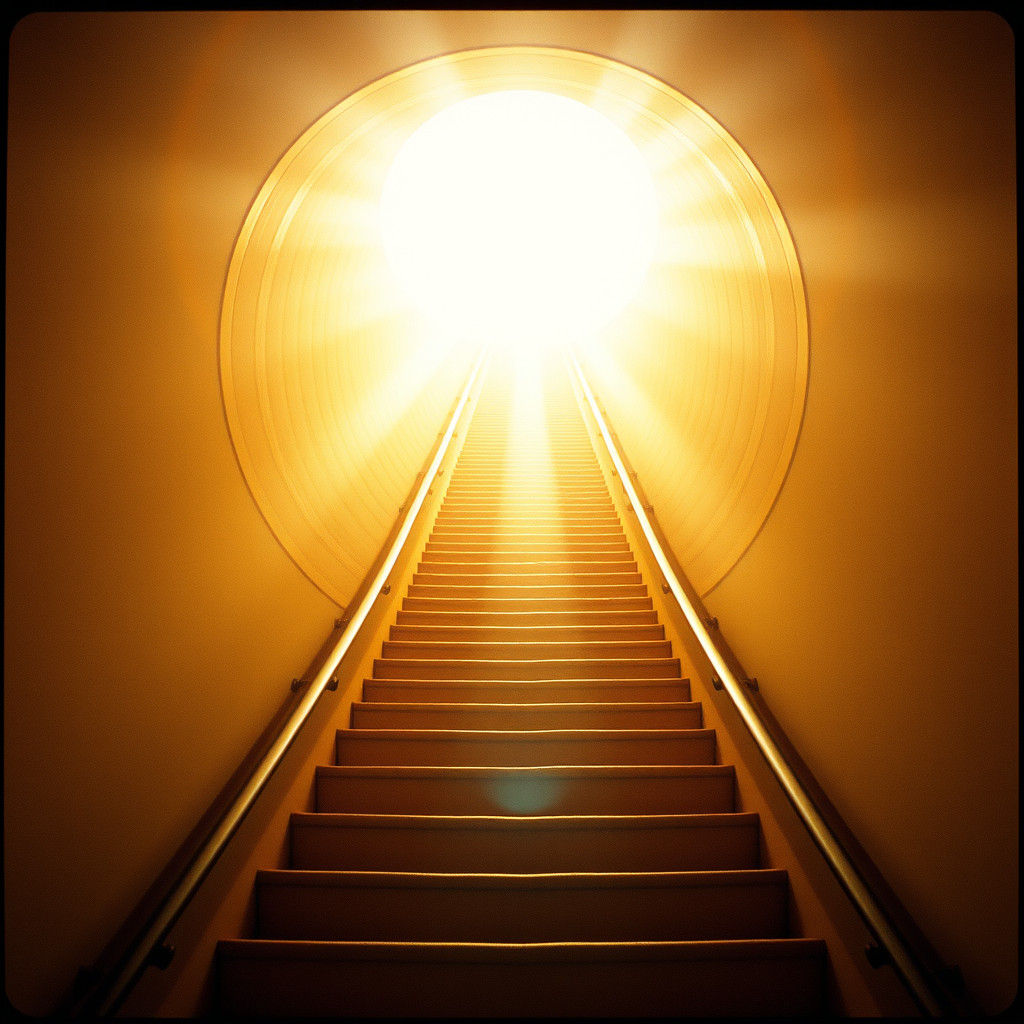 Majestic Stairway to Heaven in Cinematic Style