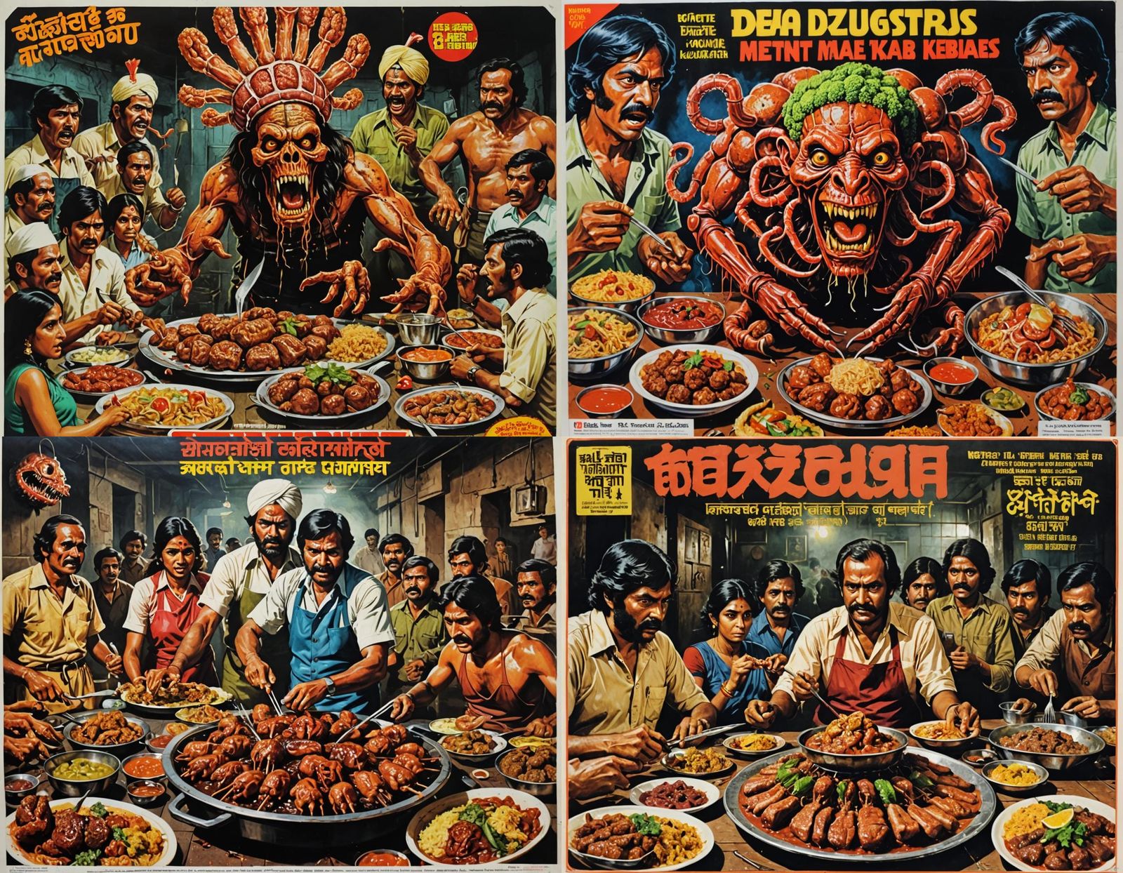 Disgusting Mutant Horror Restaurant: 1970s Movie Poster
