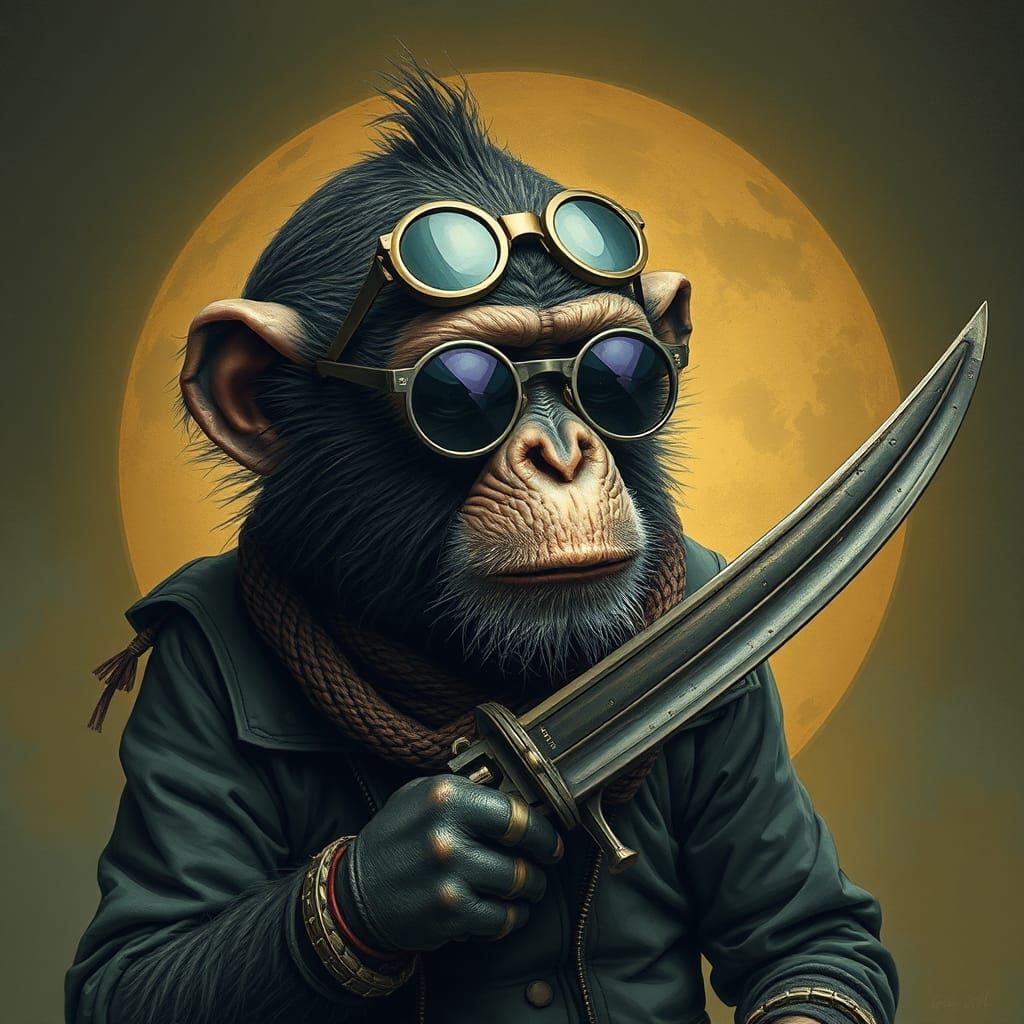 Massurrealist Hipster Monkey Assassin