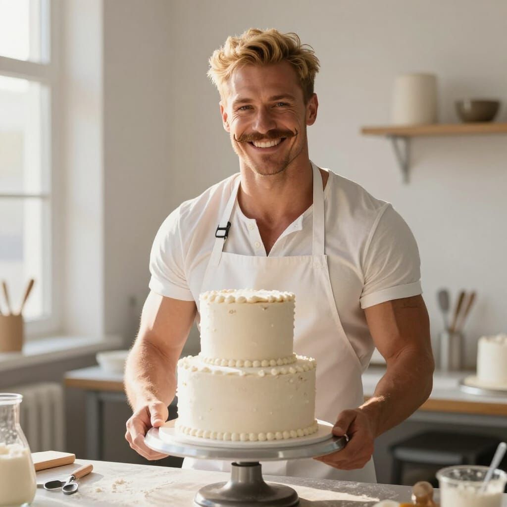 Cake Artisan Beams Holding Wedding Masterpiece