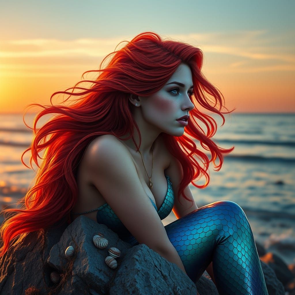 Enchanted Mermaid Longing for the Human World