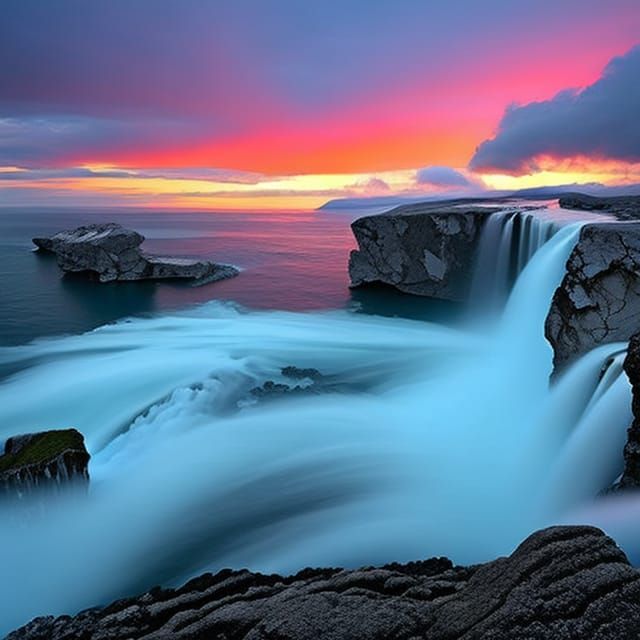 Lucifer's Fall: Ominous Descent in Cool Colors