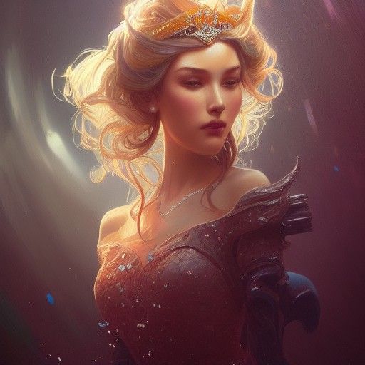 Prom Queen Portrait in Art Nouveau Style