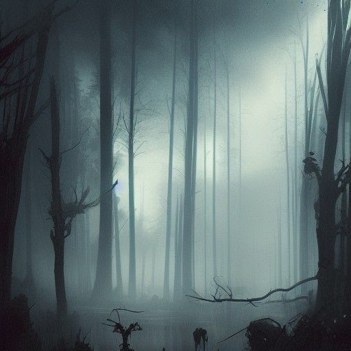 Sinister Hawkins, Indiana, in Dark Fantasy Style