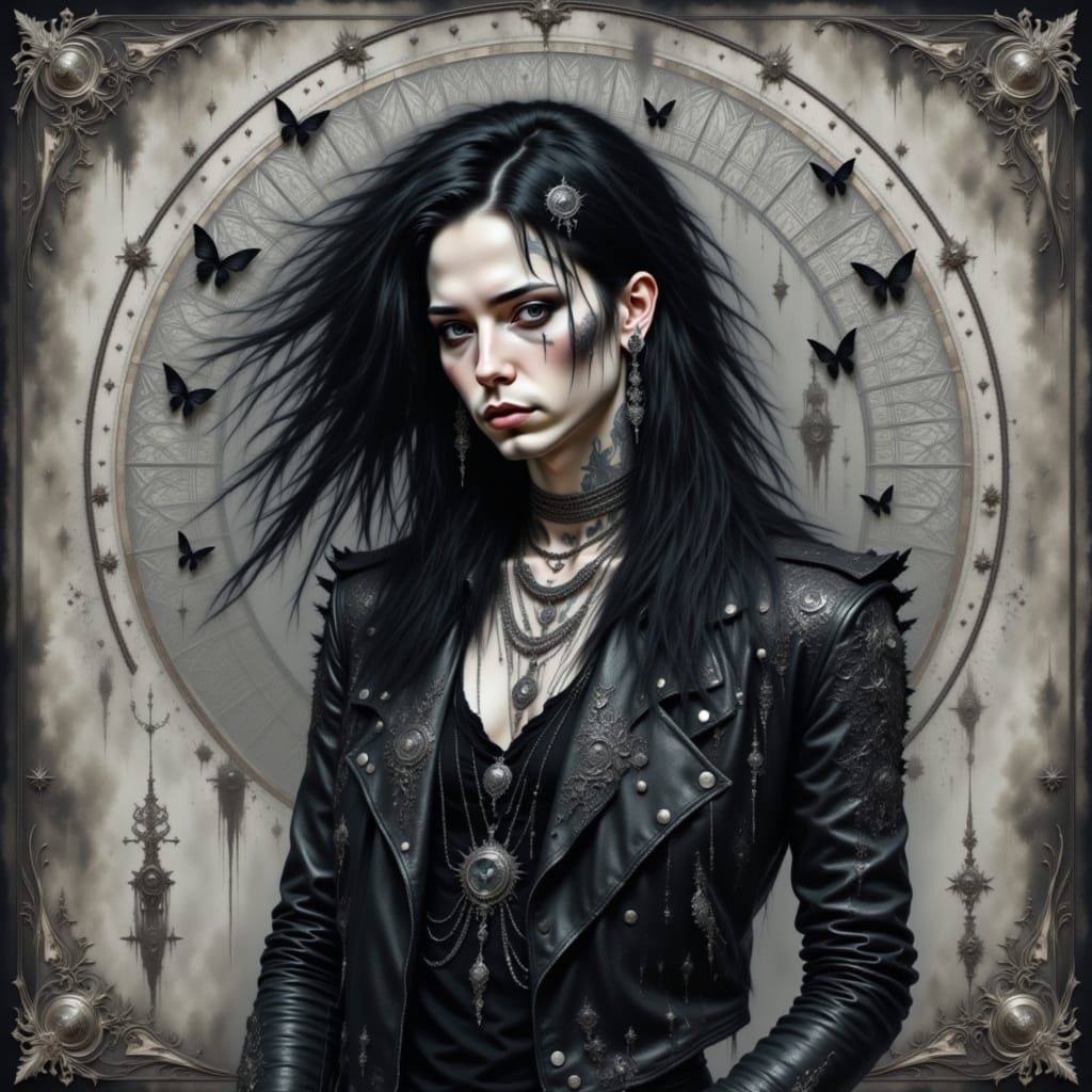 Mystic Metal Woman with Intense Features