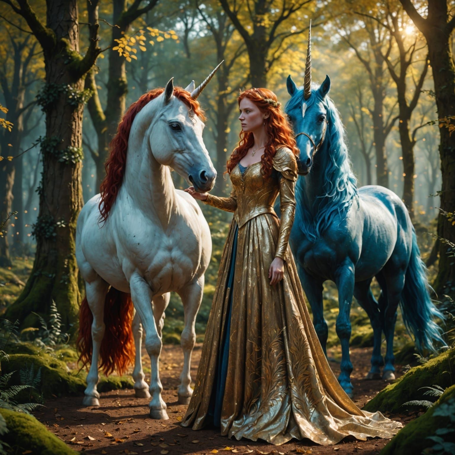 Enchanted Encounter in an Ethereal Forest