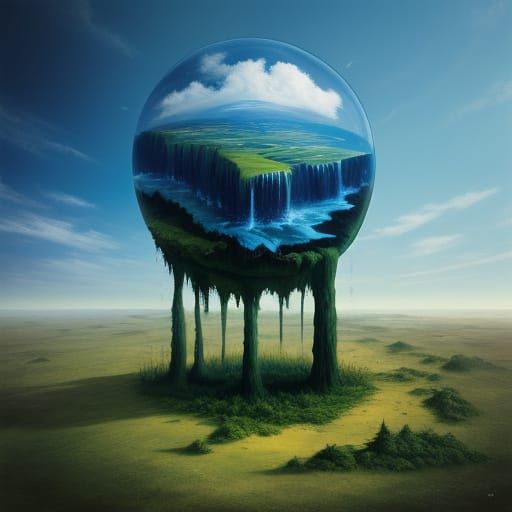 Surreal Art Masterpiece in Vibrant Colors