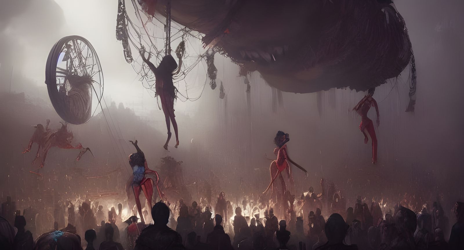 Futuristic Circus Freak Show Masterpiece in Sci-Fi Style