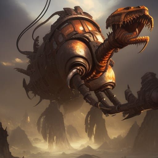 Steampunk Armored Land Crabs: Hyperdetailed Digital Art