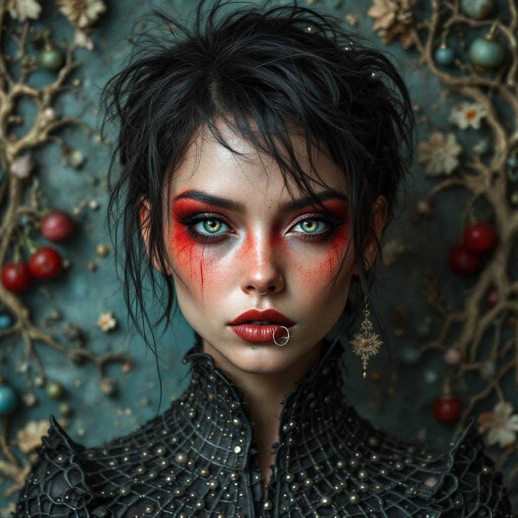 Dramatic Woman Portrait in Dark Fantasy Style