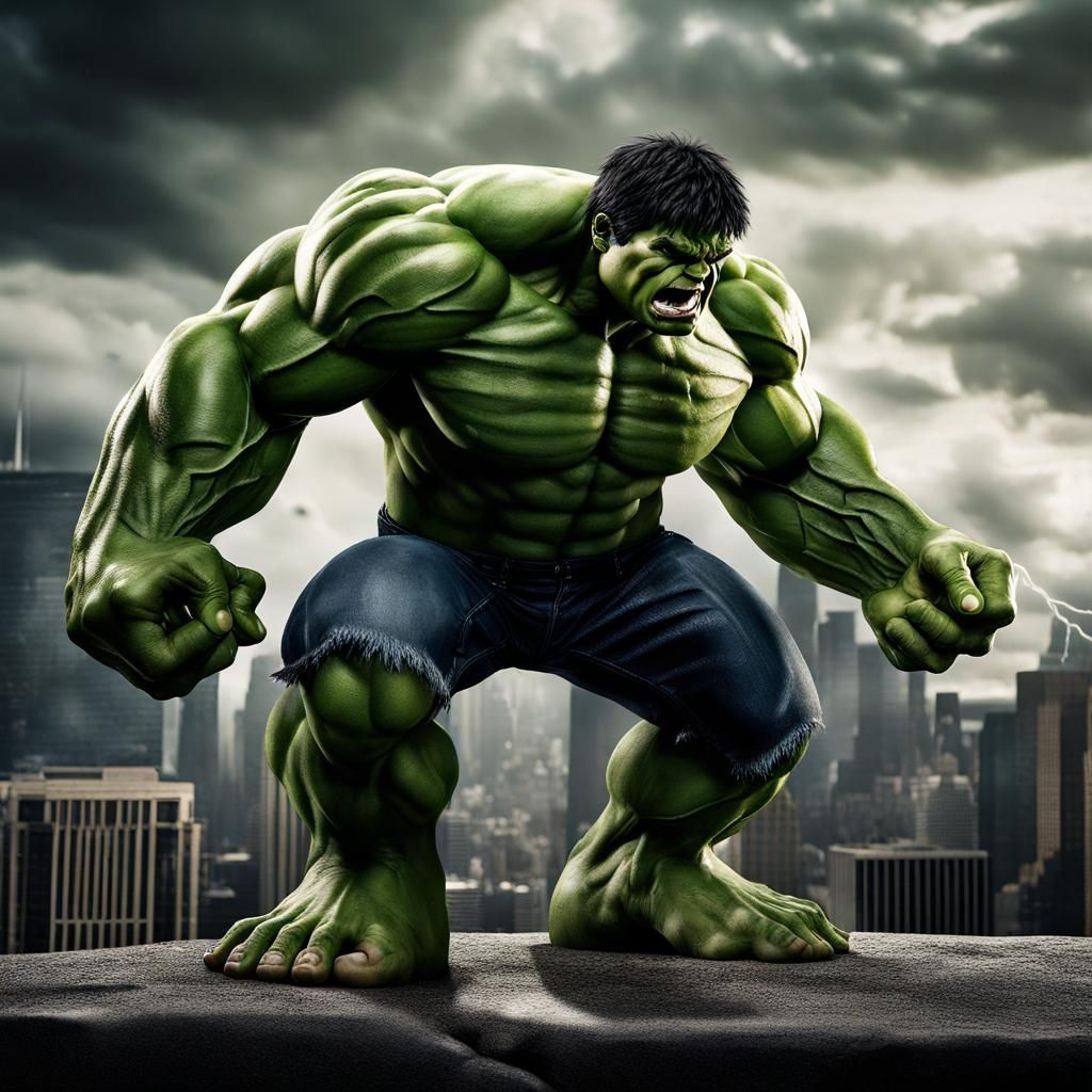 Hyperrealistic Render of The Incredible Hulk