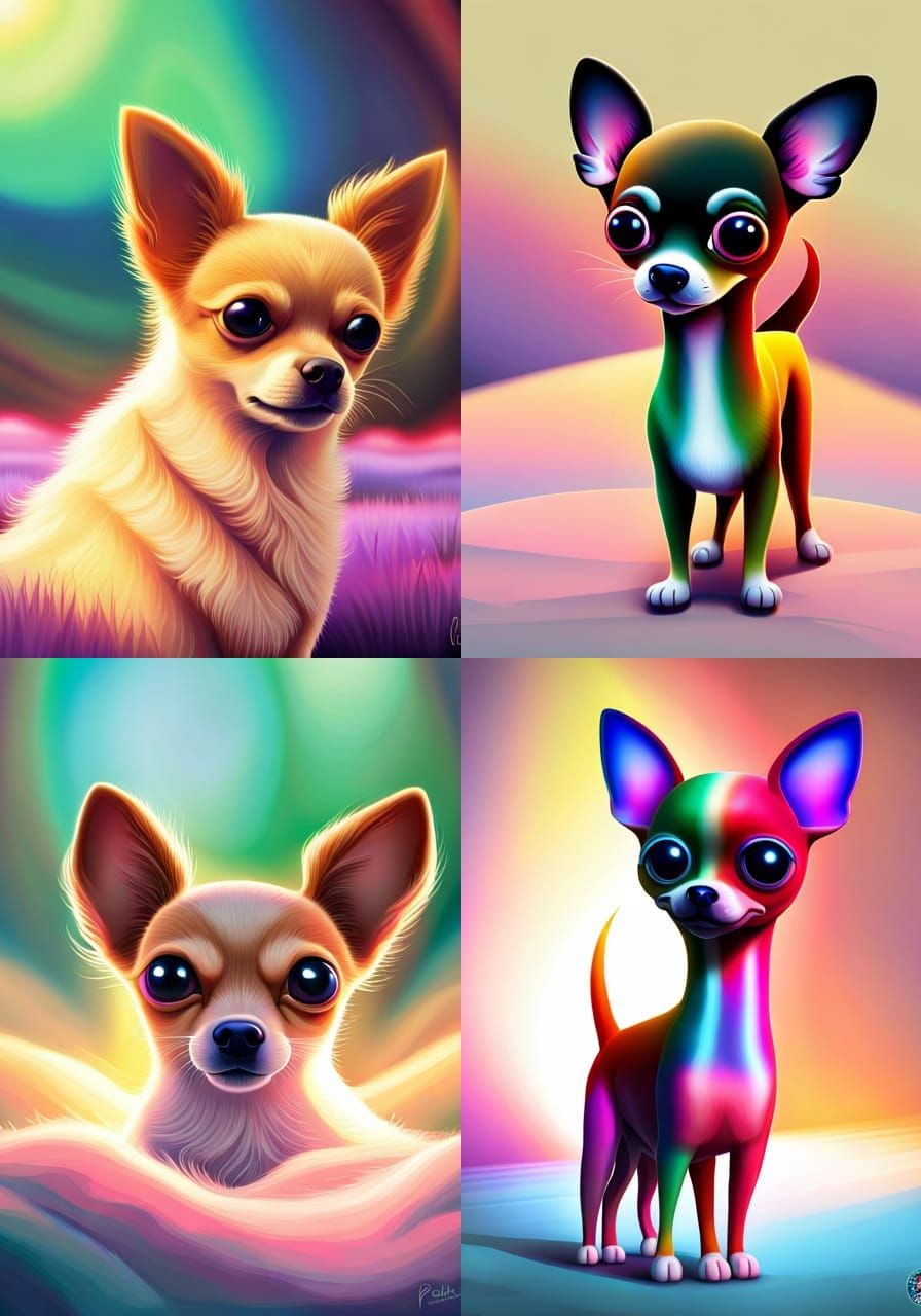 Dreamy Chihuahua in Whimsical Wonderland